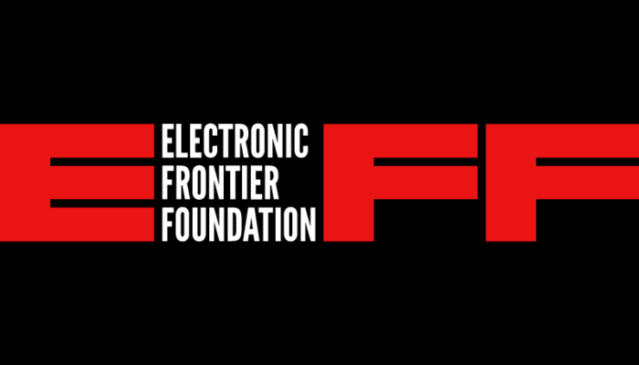 EffLogo_548_800 Electronic Frontier Foundation: An American international non-profit digital rights group based in San Francisco, founded in 1990 to promote Internet civil liberties.